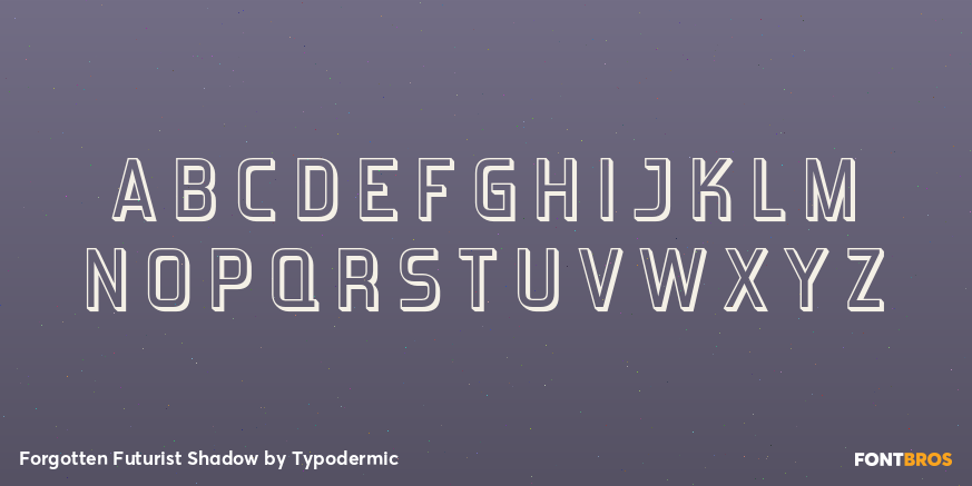 Forgotten Futurist Shadow Font Poster #2