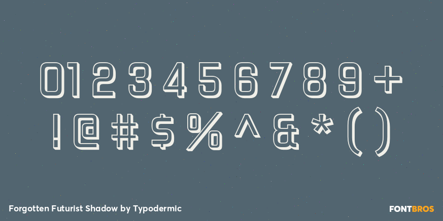 Forgotten Futurist Shadow Font Poster #4