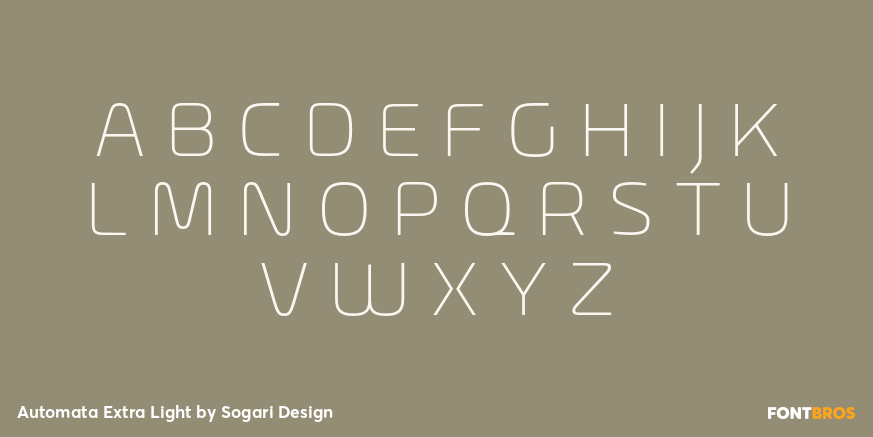 Automata Extra Light Font Poster #2