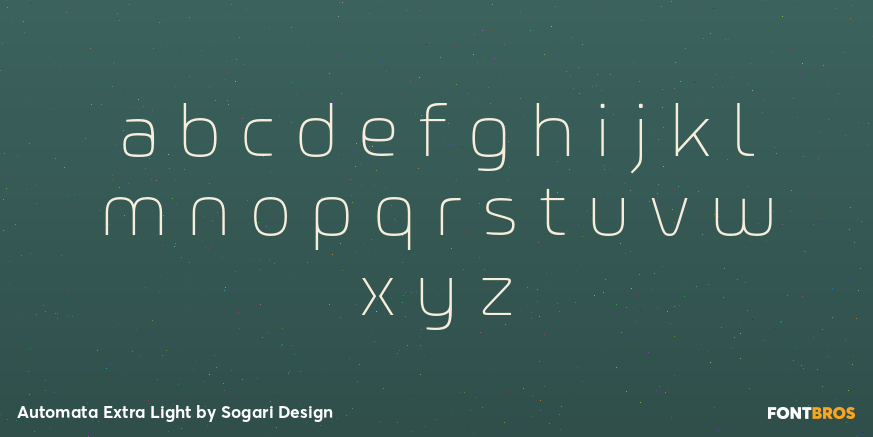 Automata Extra Light Font Poster #3