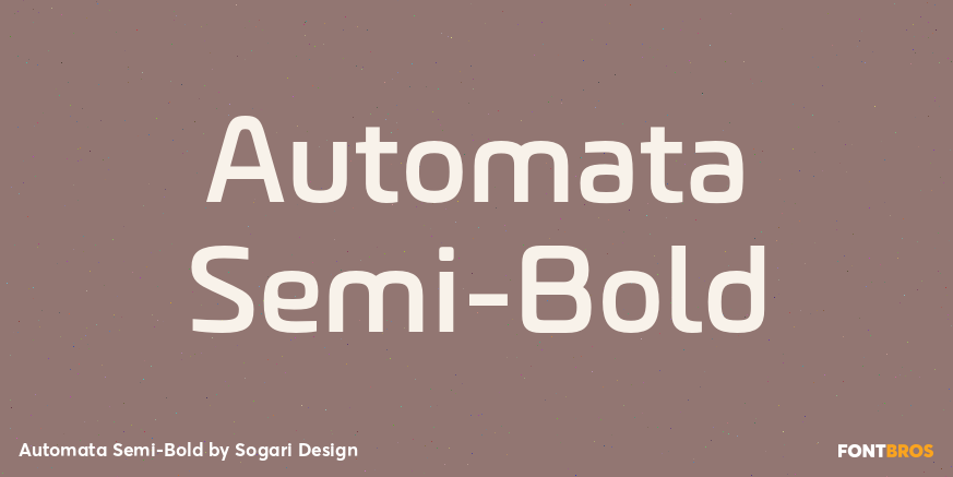 Automata Semi-Bold Font Poster