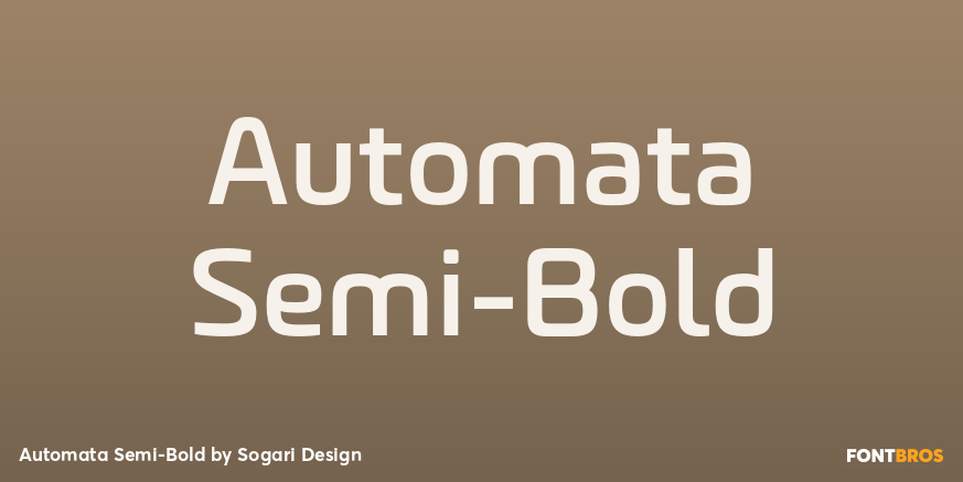Automata Semi-Bold Font Poster