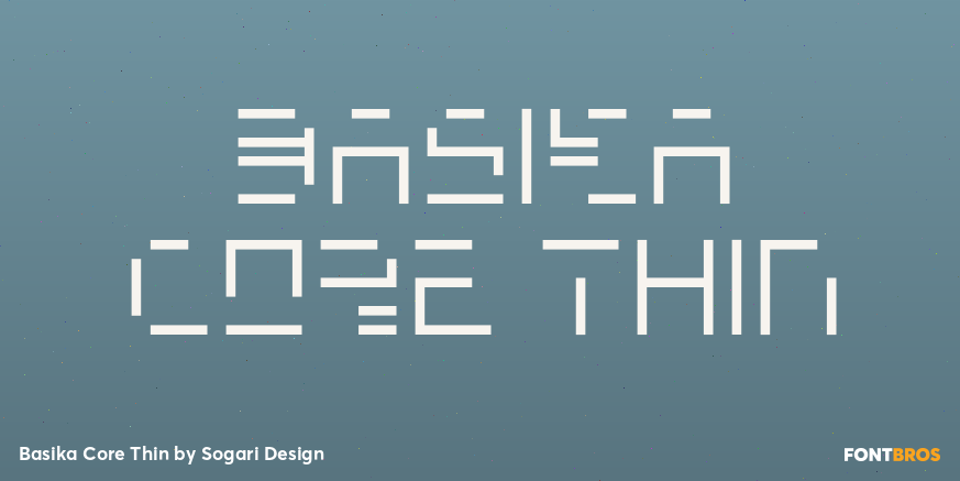 Basika Core Thin Font Poster