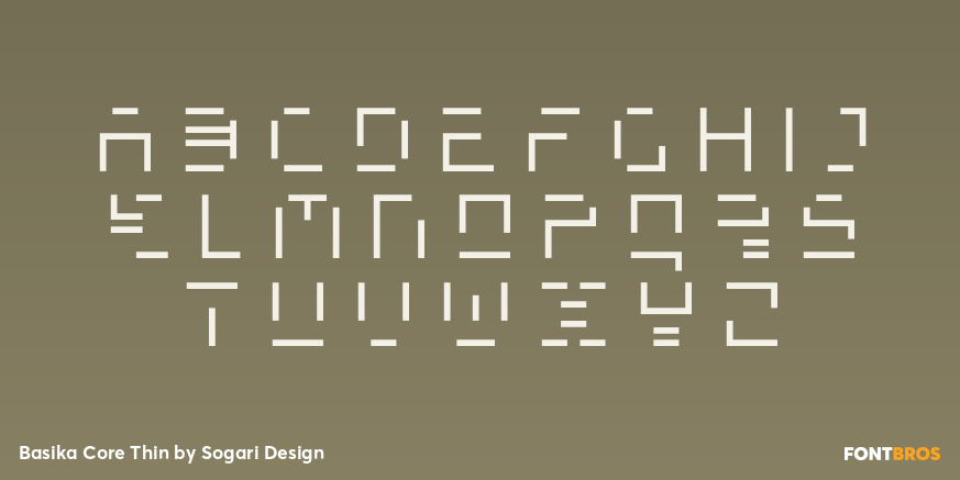 Basika Core Thin Font Poster #3