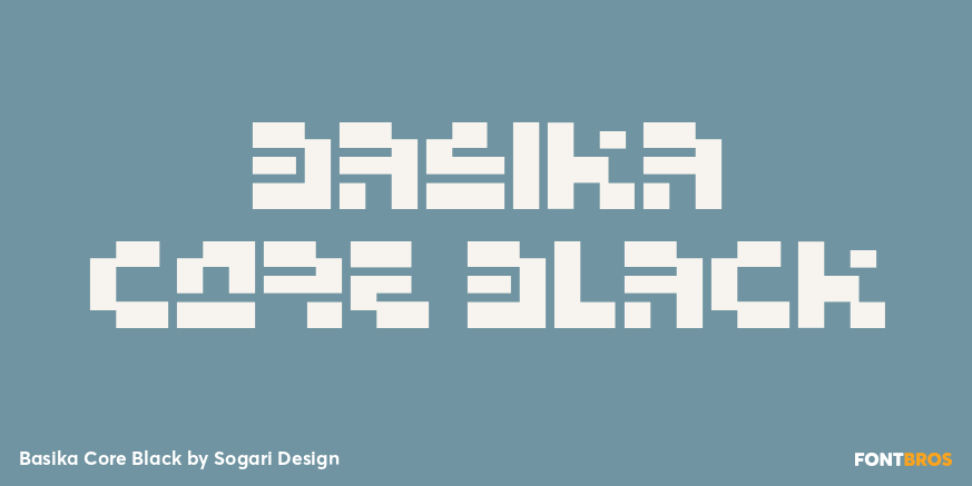 Basika Core Black Font Poster
