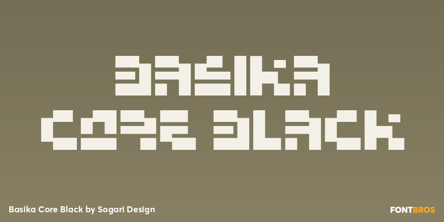 Basika Core Black Font Poster