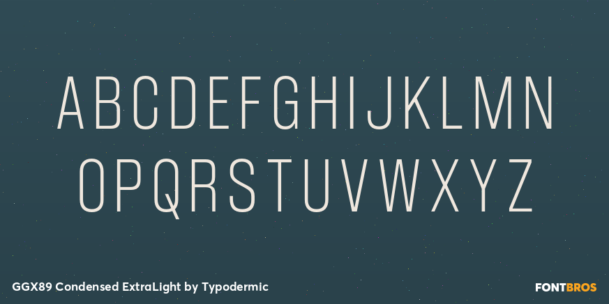 GGX89 Condensed ExtraLight Font Poster #2