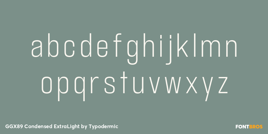 GGX89 Condensed ExtraLight Font Poster #3