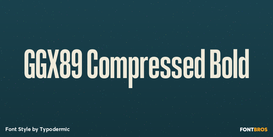 GGX89 Compressed Bold Font Poster #1