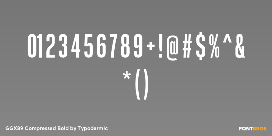 GGX89 Compressed Bold Font Poster #4