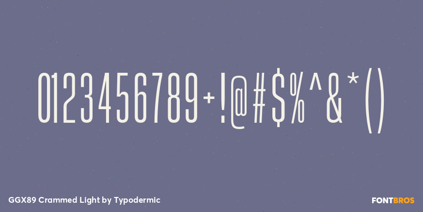 GGX89 Crammed Light Font Poster #4