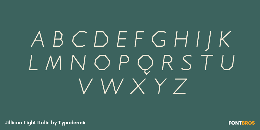 Jillican Light Italic Font Poster #2