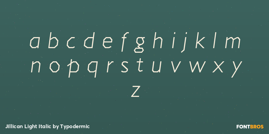 Jillican Light Italic Font Poster #3