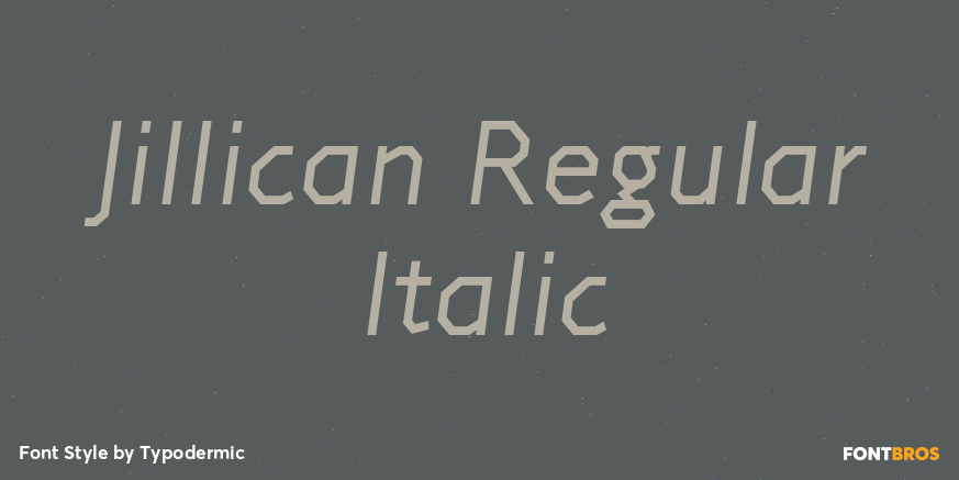 Jillican Regular Italic Font Poster #1