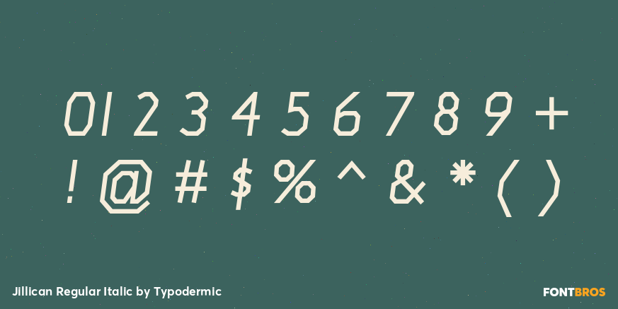 Jillican Regular Italic Font Poster #1