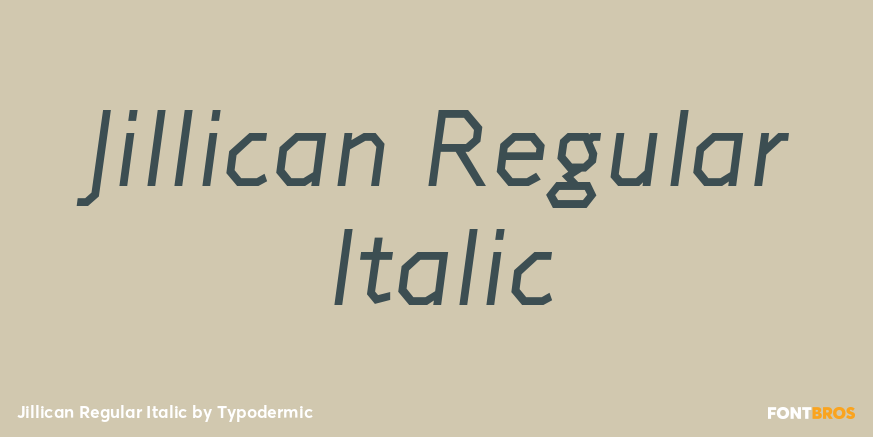 Jillican Regular Italic Font Poster #1