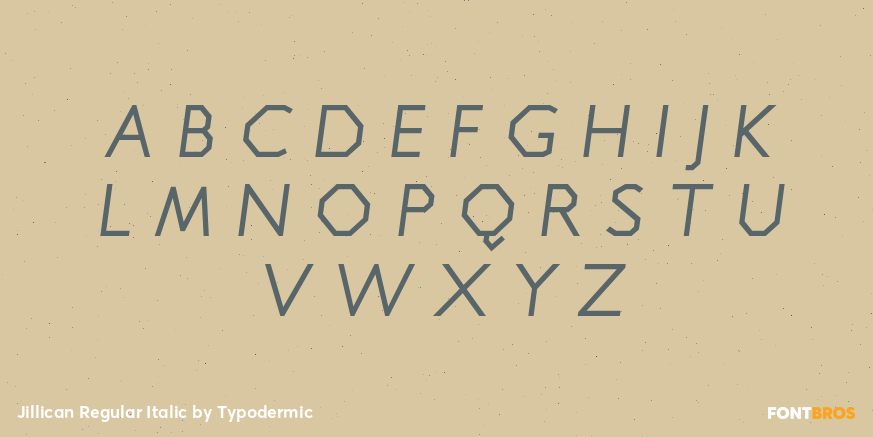 Jillican Regular Italic Font Poster #1