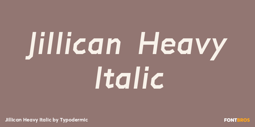 Jillican Heavy Italic Font Poster #1
