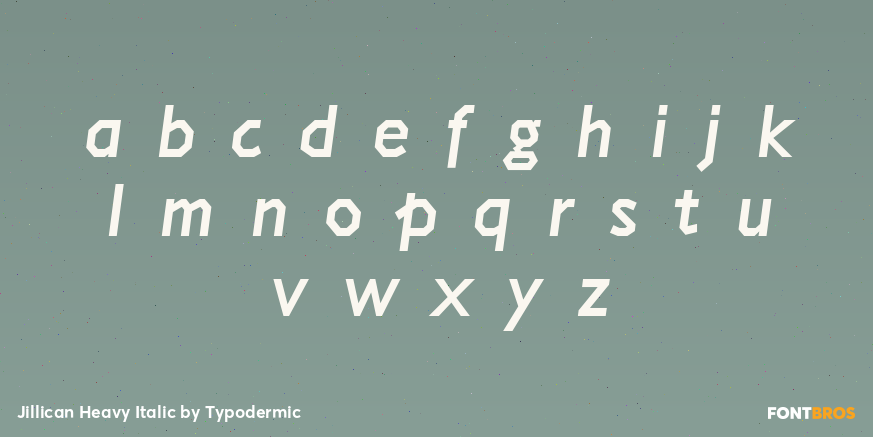 Jillican Heavy Italic Font Poster #3