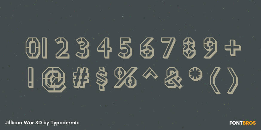 Jillican War 3D Font Poster #1