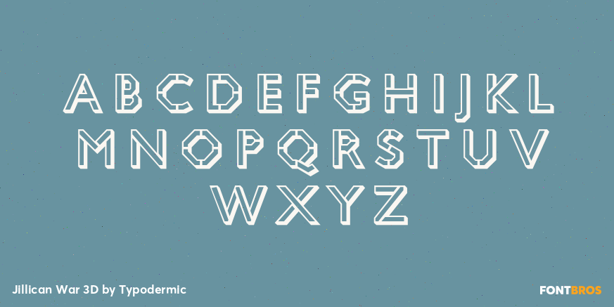 Jillican War 3D Font Poster #1