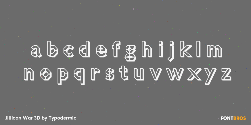 Jillican War 3D Font Poster #1