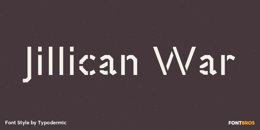 Jillican War Font Poster #1