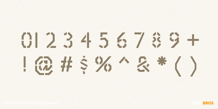Jillican War Font Poster #1