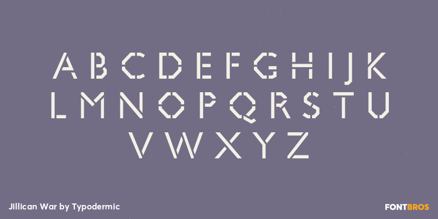 Jillican War Font Poster #1