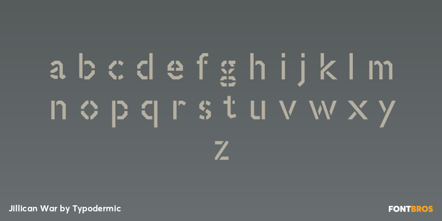 Jillican War Font Poster #1
