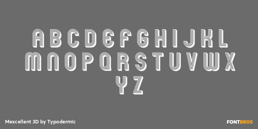 Mexcellent 3D Font Poster #2