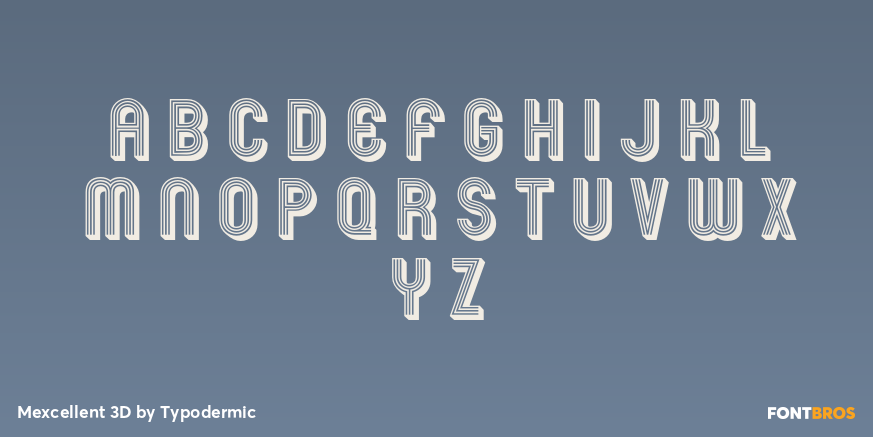 Mexcellent 3D Font Poster #3