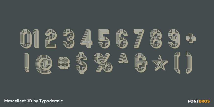 Mexcellent 3D Font Poster #4