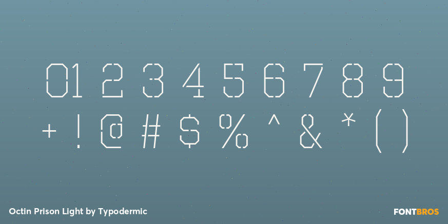 Octin Prison Light Font Poster #4