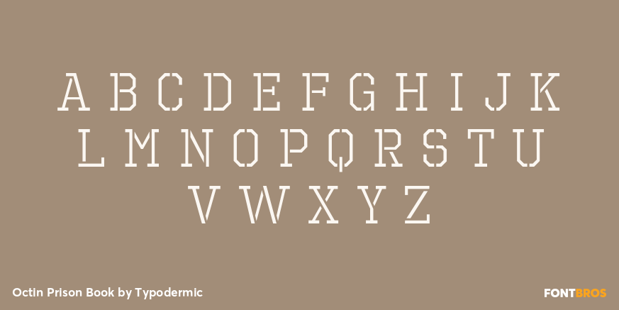 Octin Prison Book Font Poster #2