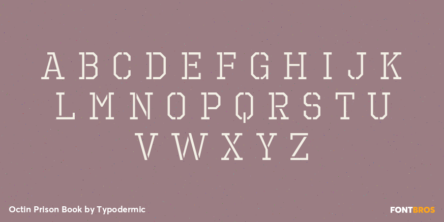 Octin Prison Book Font Poster #3