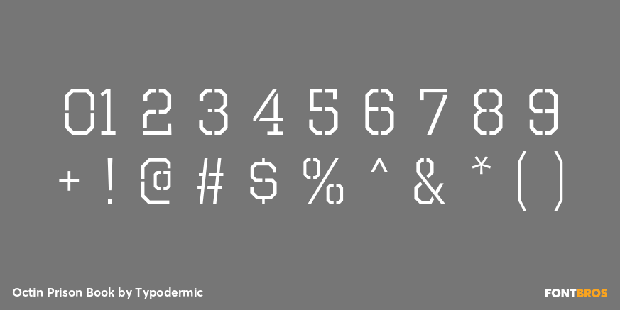 Octin Prison Book Font Poster #4