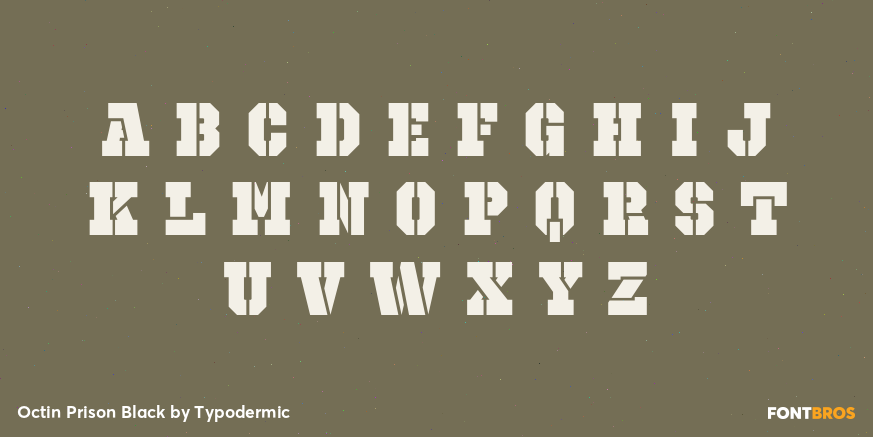 Octin Prison Black Font Poster #2