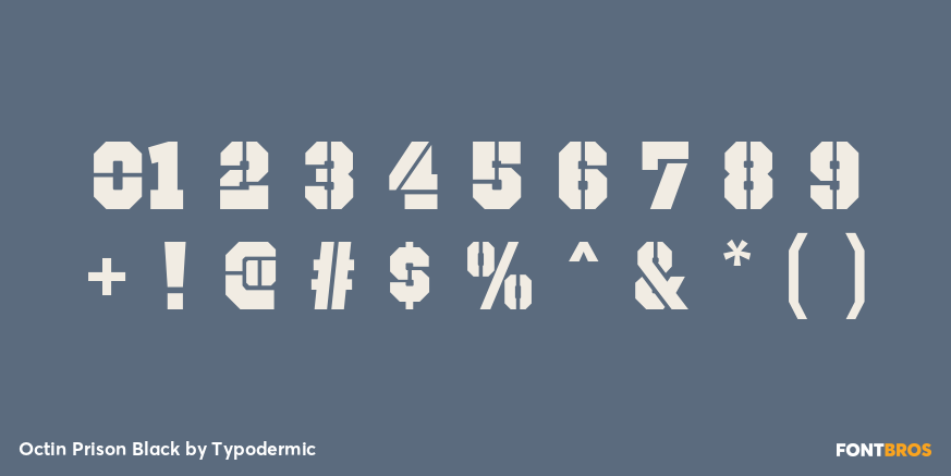 Octin Prison Black Font Poster #4