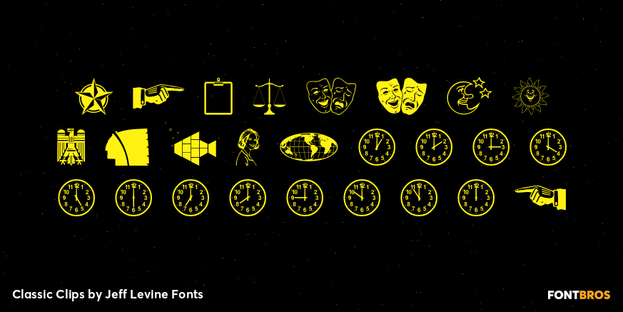 Classic Clips Font Poster #2