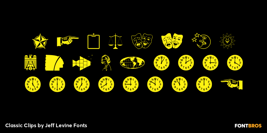 Classic Clips Font Poster #3