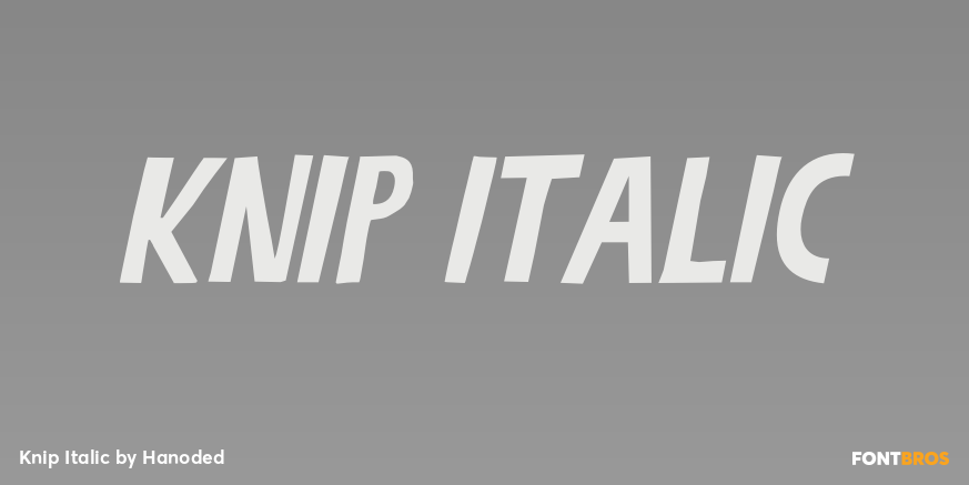 Knip Italic Font Poster #1