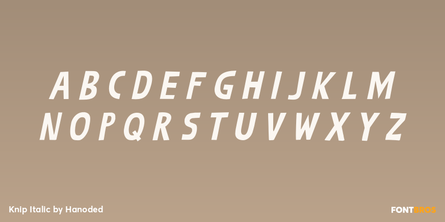 Knip Italic Font Poster #3