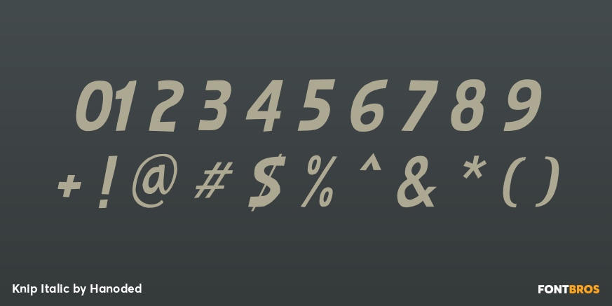 Knip Italic Font Poster #4