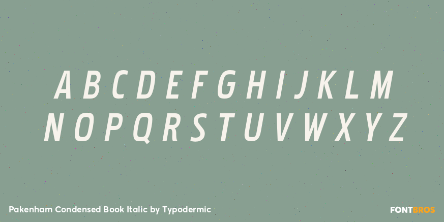 Pakenham Condensed Book Italic Font Poster #2