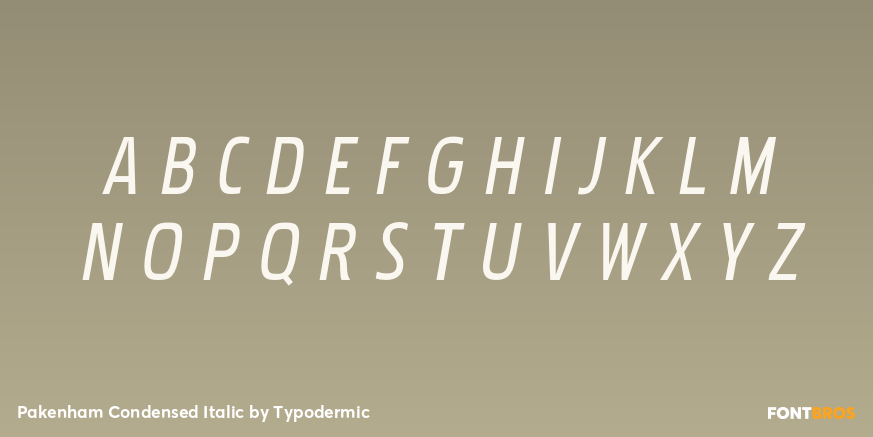 Pakenham Condensed Italic Font Poster #2