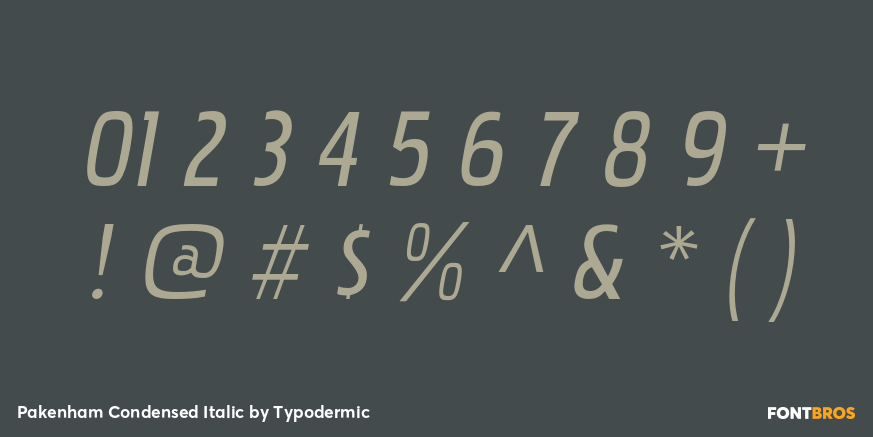 Pakenham Condensed Italic Font Poster #4