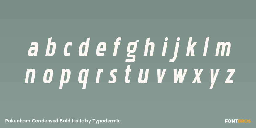 Pakenham Condensed Bold Italic Font Poster #3