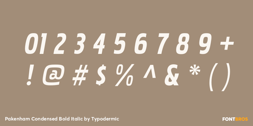 Pakenham Condensed Bold Italic Font Poster #4
