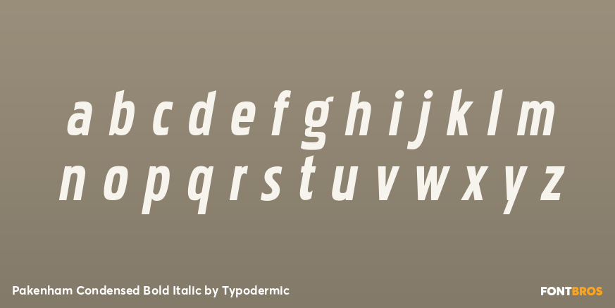 Pakenham Condensed Bold Italic Font Poster #1